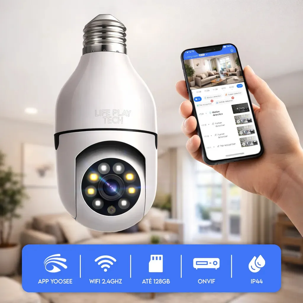 camera seguranca lampada wifi 360 camera seguranca lampada wifi 360